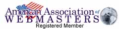 American Association of Webmasters 'Registered Member' banner. W: 240, H: 59. Type: PSP Jpeg. 6.50kb